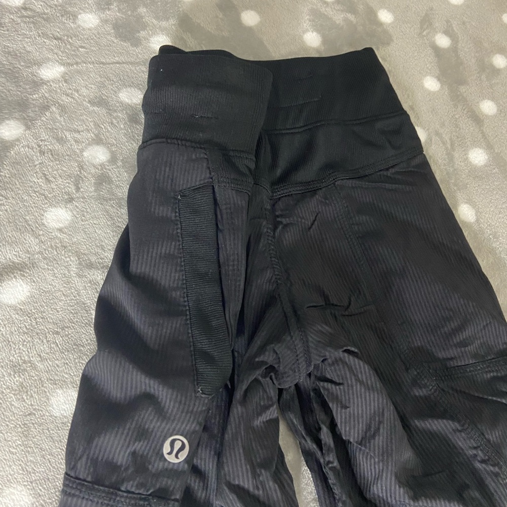 Black Lululemon joggers size 4.